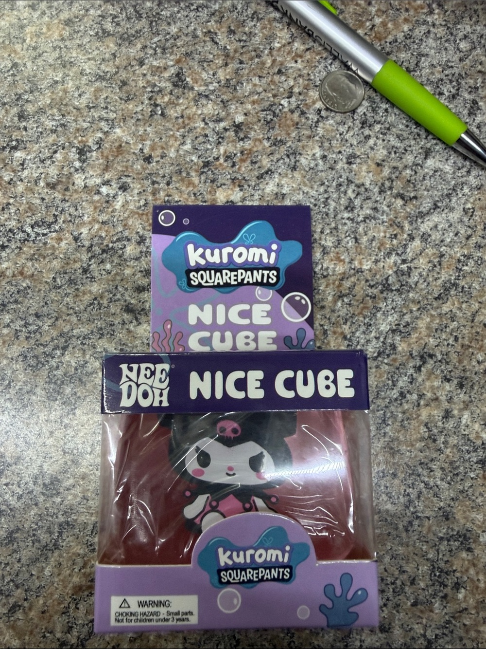 Kuromi SquarePants Nice Cube Collectible Toy - Purple & Black